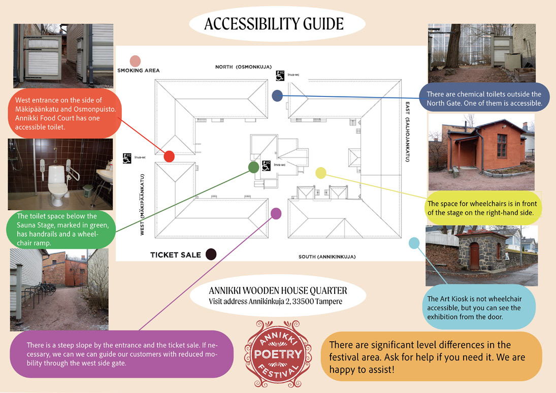Accessibility Guide -  Annikki Poetry Festival