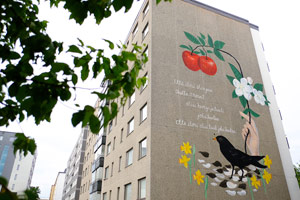 Villiomenapuu on valmis! Kuva: Miina Puolitaival.